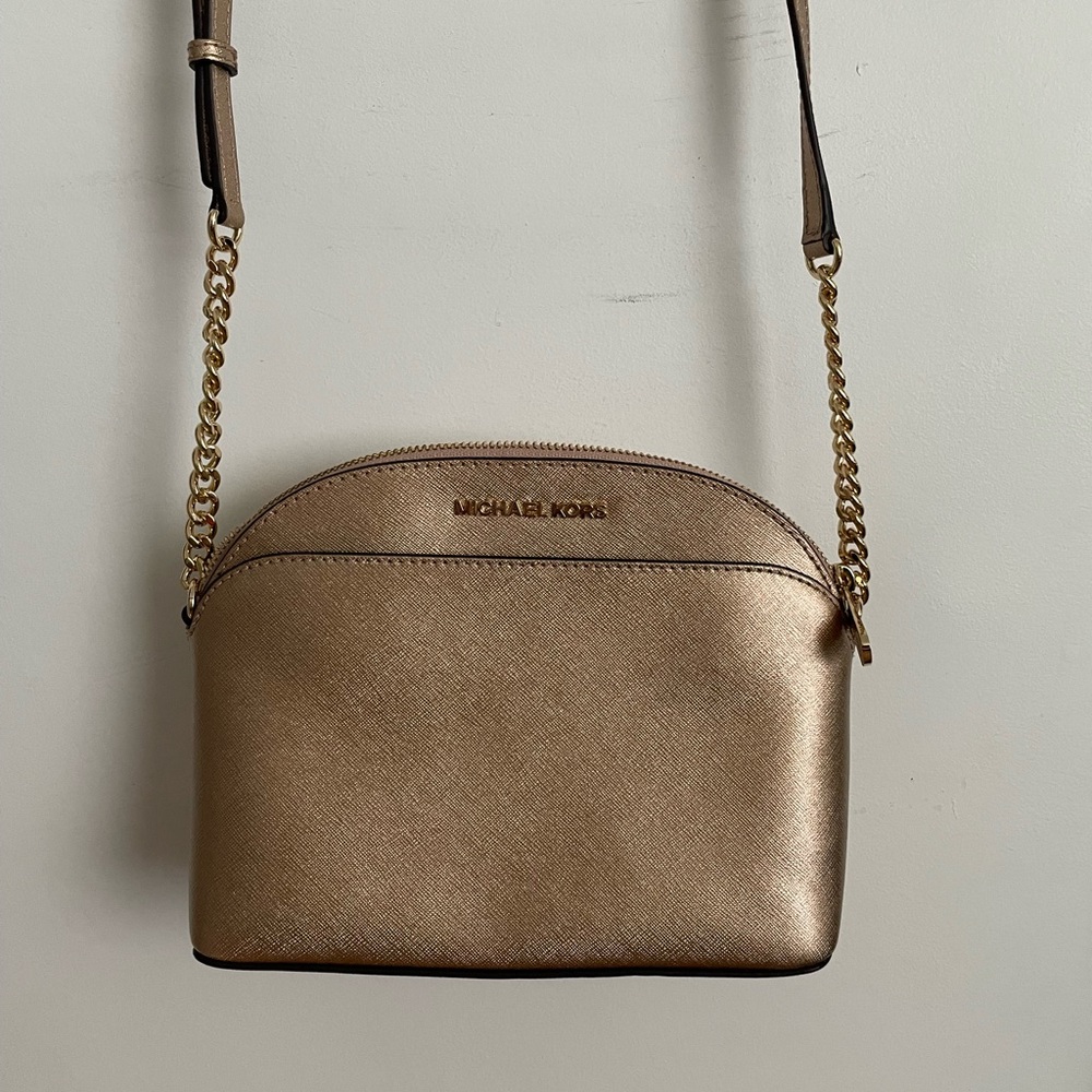 Michael kors rose-gold crossbody